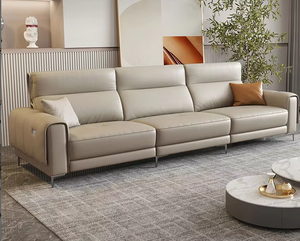 Muebles de Sala de Estar Modernos de Lujo en Cuero, Sofá Seccional Reclinable Eléctrico - Product Image 3