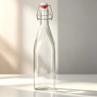 Botella de Bebidas de Vidrio de Diseño Moderno Sellada, a Prueba de Fugas y Reutilizable, de Gran Capacidad para Viajes, Hogar y Fiestas