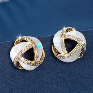 Orecchini a Perno Scintillanti e Lucidi per Donne, Eleganti Orecchini da Indossare Quotidianamente e per Feste, Gioielli alla Moda - Product Image 5