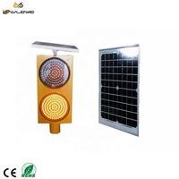 Clignotant solaire double haute intensité en métal, autonomie de 50 000 h pour avertissement de danger et éclairage de sécurité routière, portable