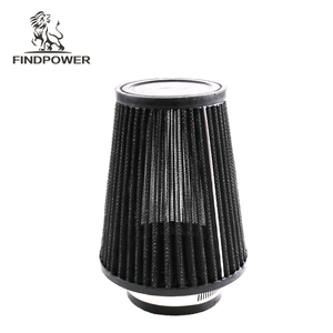 <span class=keywords><strong>Kn</strong></span> Filtro de Cono de Entrada de Aire Universal Cónico Redondo de 3 "Cromo Coche/Camión/SUV - Product Image 1