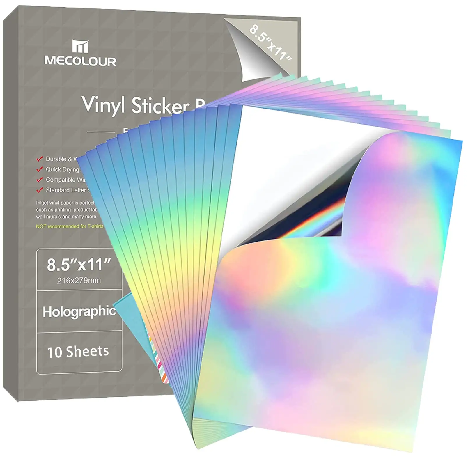 High Quality Custom Printable Inkjet Laser Paper Vinyl Sticker Waterproof Holographic Sticker
