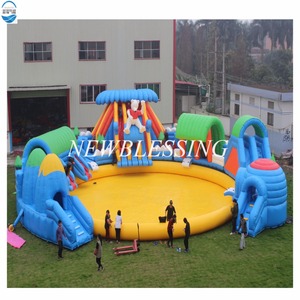 Parque Acuático Inflable Personalizado de Fábrica, Mundo Feliz de Hielo y Nieve, Juego Acuático con Tobogán y Piscina, Parque Acuático Inflable S-123 - Product Image 1