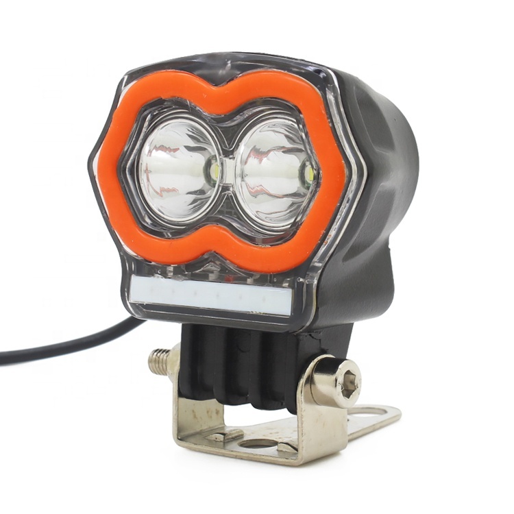 20W LED Work Light Driving Light with Charger Red and Blue Strobe 12-24V Off-Road Vehicle and Motorcycle Headlight