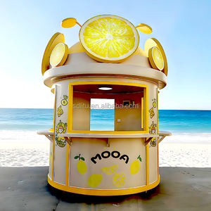 Kiosque de vente de crème glacée et de restauration rapide de 10 pieds avec logo personnalisé et citron pour l'Europe, l'Australie et les États-Unis - Product Image 6