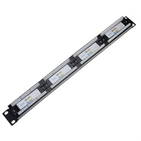 Panel Patch Keystone Cat6 UTP 24-Port 1U untuk Rak Jaringan Densitas Tinggi