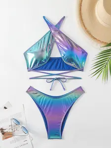 PASUXI Fabricación 2024 Bikini Set Hot Stamping String Custom Luxury Sexy Traje de baño Ropa de playa Tallas grandes Trajes de baño para mujeres