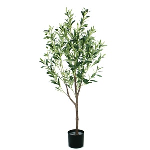 Albero di Ulivo Artificiale Alto 120 cm in Vaso per Arredamento Casa, Albero di Ulivo Finto all'Ingrosso - Product Image 1