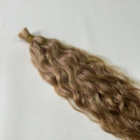 Cheveux humains indiens bruts naturels ondulés 100g en vrac pour tressage, pleins et épais, sans trame, extension de cheveux humains, prêts à être expédiés, vente chaude