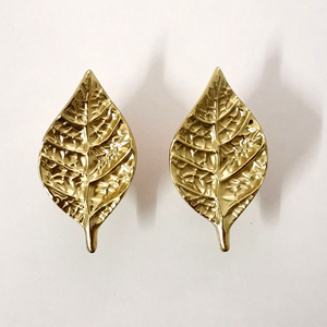 Wholesale Solid Brass Forged Leaf Drawer Handle <strong>Knobs</strong> Cabinet <strong>Door</strong> Wardrobe Jewelry Box Pulls - Product Image 5