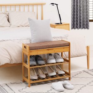 3-Tier Bamboo <b>Wooden</b> <b>Shoe</b> <b>Rack</b> Premium 100%Natural <b>Shoe</b> Organizer - Product Image 3