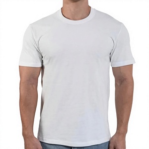 Camiseta de Manga Corta para Hombre, Cuello Redondo, Corte Regular, Algodón Jersey, Color Blanco, Diseño Liso - Product Image 1