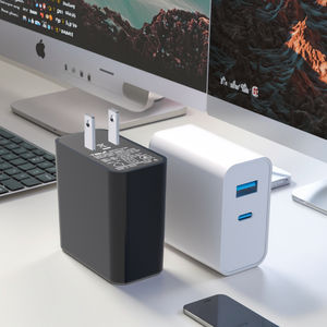 <span class=keywords><strong>Chargeur</strong></span> rapide GaN 65W avec ports Type-C et USB-A |   Protection OTP de charge PD simultanée 65W/18W pour ordinateurs portables et téléphones - Product Image 1