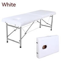 Table de massage portable et pliable en cuir PU, réglable en hauteur, avec mousse de 24 densités, pour salon de beauté, spa, salle de sport, hôtel, maison