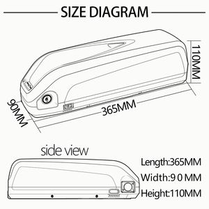 AU in Stock <b>48V</b> 20Ah S039-3 Downtube Hailong Lithium <b>Battery</b> E Bikes <b>Battery</b> for 1600W BMS 40A - Product Image 4