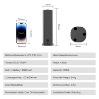 Diffuseur d'arômes électrique à brume froide personnalisé, diffuseur d'huiles essentielles de table avec contrôle par application pour la maison - Meilleure vente