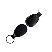 Porte-clés NFC RFID en cuir PU noir personnalisé avec logo, 13,56 MHz, programmable (213, 215, 216) - Vente Flash