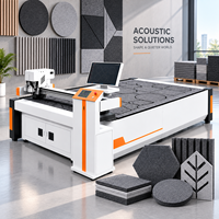 Machine de découpe CNC pour feutre acoustique, panneaux insonorisants en PET, panneaux muraux et matériaux acoustiques décoratifs