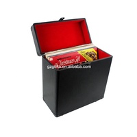 Holz & Leder Schallplatten-Aufbewahrungsbox Tragetasche Mit Deckel 12 Zoll Plattenbox