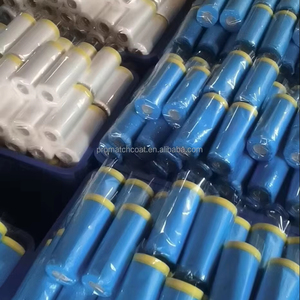Película de Enmascarar Acrílica de 55-110 cm, Preencintada de 60-100 Grados, para Aplicación de Revestimiento Líquido por Pulverización, Revestimiento de Goma, Color Blanco/Azul, Personalizable - Product Image 2