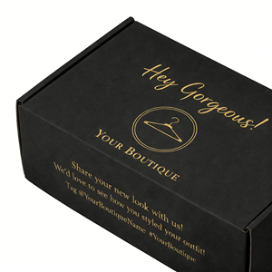 Caja de embalaje para envíos de ropa para marcas en línea, caja de cartón corrugado tipo E, plegable y personalizada. - Product Image 2