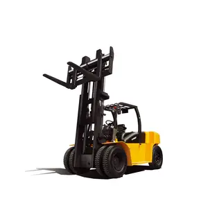 Lonking 10 Ton dizel forklift kaldırma kamyonları çatal pozisyoner ile LG100DT satılık