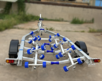 Remorque de bateau en aluminium à roulettes oscillantes de 20 pieds, prix usine, capacité de charge de 1200 kg, avec certification VIN CE DOT, adaptée aux bateaux de 18 à 19 pieds