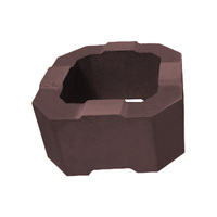 Brique réfractaire spéciale en chrome-zirconium-corindon pour four à verre haute température, brique réfractaire cylindrique industrielle
