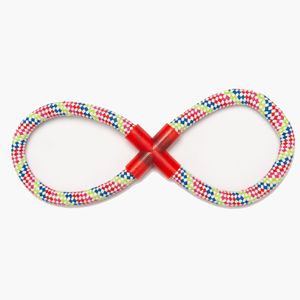 All'ingrosso 8-Shaped Nylon cane giocattolo eco-friendly cartone animato morso coniglio giocattolo colorato corda di cotone per piccoli cuccioli a basso prezzo - Product Image 1