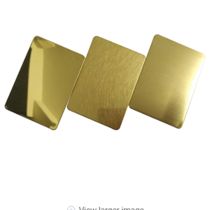 Foshan fabrika teslimat ücreti sadece 304 altın saç çizgisi paslanmaz çelik levha altın rengi fırçalanmış paslanmaz çelik plaka - Product Image 2