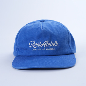 Bán Buôn Chất Lượng Cao 5 Bảng Điều Chỉnh Cap Với Tùy Chỉnh Chuỗi Thêu Logo Và Tag Hoàng Gia Màu Xanh Cổ Điển 5 Bảng Điều Chỉnh Không Có Cấu Trúc Cap - Product Image 2