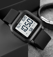 Jam Tangan Digital Olahraga SKMEI 1894 Casing Persegi Tali TPU Alarm Tahan Air Jam Tangan Pria