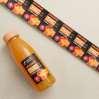 Autocollants pour bouteilles en plastique personnalisés, durables, imperméables, écologiques, résistants à l'huile, impression UV, étiquettes pour bouteilles de jus de fruits