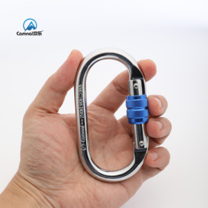 Mosquetón de Acero 40cr con Certificación CE, Modelo CA-K9935, Rosca de Alta Resistencia, Gancho Giratorio Personalizado de 25KN para Escalada en Roca - Product Image 3