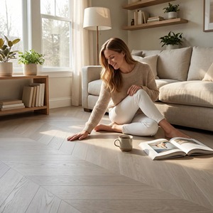 Suelo <span class=keywords><strong>de</strong></span> Parqué <span class=keywords><strong>de</strong></span> Roble <span class=keywords><strong>de</strong></span> Ingeniería Premium con Chapa <span class=keywords><strong>de</strong></span> Roble Blanco Europeo para Diseño <span class=keywords><strong>de</strong></span> Interiores Residenciales y Comerciales <span class=keywords><strong>de</strong></span> Alta Gama - Product Image 3