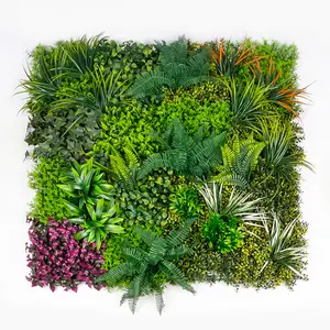 Grass Panels Hedge Artificial Plant Square Fake Grass Wall Design Decor Panel Panels for Decoration