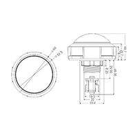 Boutons poussoirs LED en plastique pour borne d'arcade, 12V, dôme de 60 mm (2,36 pouces), pour modèle 529, pour centres de jeux
