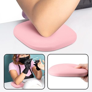 Repose-main pliable rose en cuir PU pour manucure, coussin de bras pour salon et usage domestique - Product Image 2