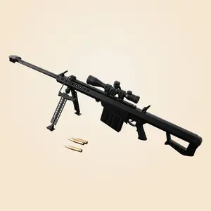 组装巴雷特M82A1枪模型M4A1 Ar18黑色1:3金属模型枪安全枪玩具迷你