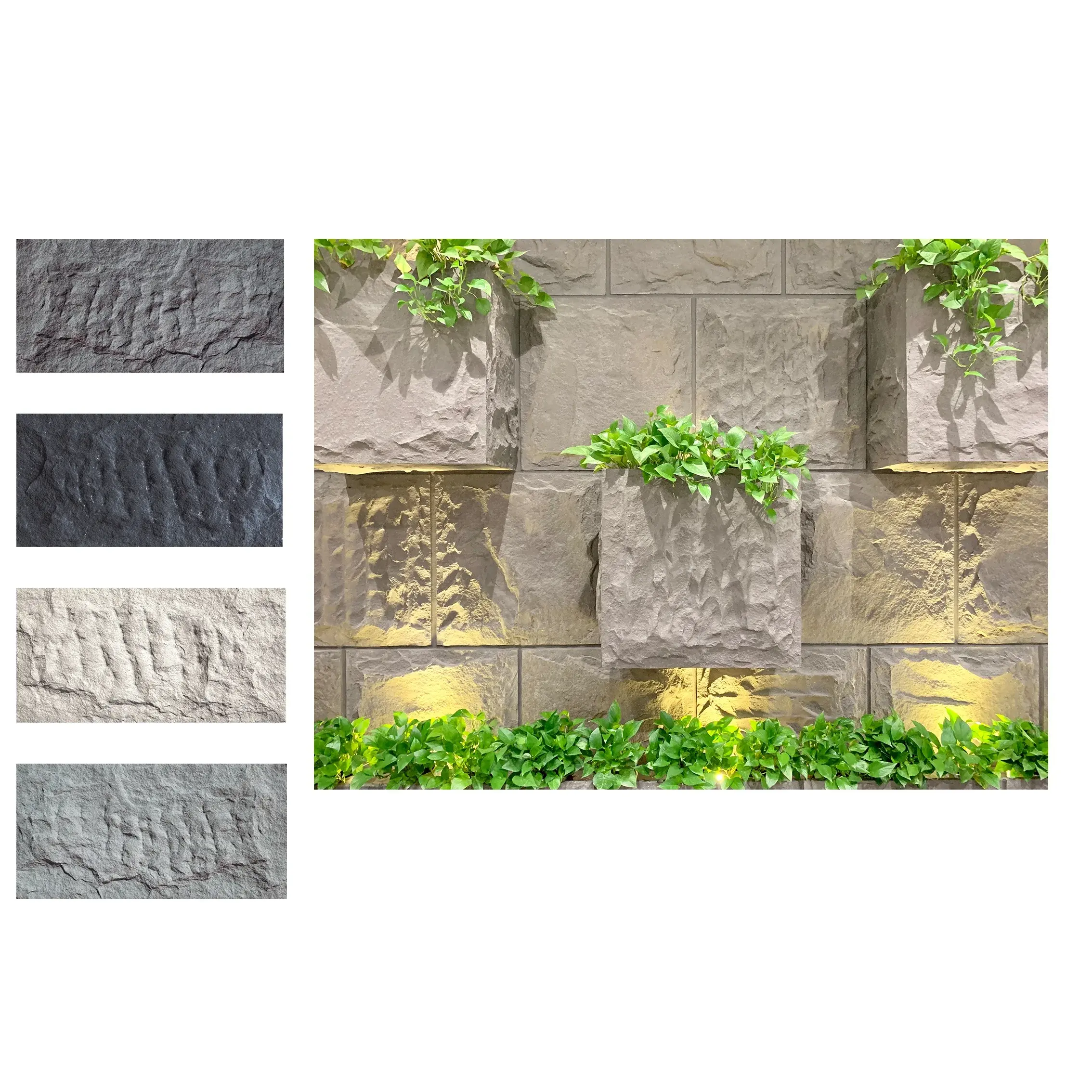 Sửa đổi vật liệu đất sét chất lượng tốt nhất dòng đá siding trang trí linh hoạt tấm Tường đá bên ngoài
