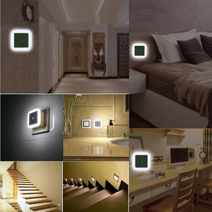 Lámpara de luz nocturna LED con Control de <span class=keywords><strong>Sensor</strong></span> automático enchufable de La UE, <span class=keywords><strong>Sensor</strong></span> de luz inteligente, enchufe de pared, iluminación interior para dormir, cuerpo de PVC - Product Image 6