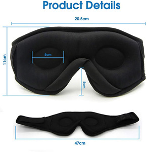 Mascarilla de ojos con auriculares inalámbricos, máscara con Bluetooth, cómoda memoria foam3D, para dormir - Product Image 2