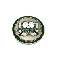 Correia de saco branco de moedas personalizada, mini logotipo de esmalte macio para moedas de cobre