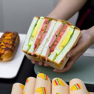 Papier d'emballage pour hamburger de qualité alimentaire imprimé sur mesure, résistant à la graisse, jetable, imperméable, avec logo imprimé - Product Image 4