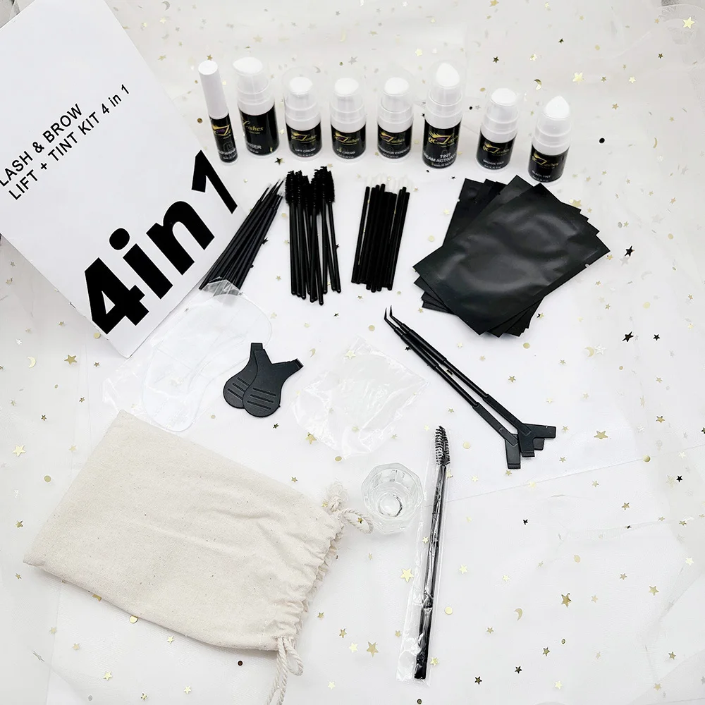 Набор для подтяжки ресниц и бровей Gollee, оптовая продажа, ламинированные комплекты для бровей, набор инструментов для подтяжки ресниц с логотипом