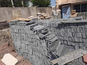 Revêtement mural extérieur en pierre naturelle incassable en forme de Z, dalles de parement rectangulaires, design industriel pour immeubles de bureaux - Product Image 2