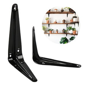 Haidibosi Shelf <b>Bracket</b> 3-14 Inches <b>Black</b> And White Iron Durable Partition Support - Product Image 2