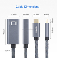 Câble USB-C vers Mini DP plaqué or 4K 60Hz de 2 m (6,6 pieds) avec gaine tressée en PVC pour moniteur/projecteur/ordinateur (en stock) - Modèle OEM 2026