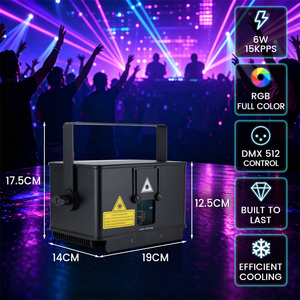 Disponibilità Locale USA: Mini Luce Laser RGB da 6W per Feste e Discoteche - Product Image 2