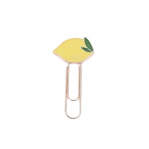 Creative petit dessin animé frais fruits <span class=keywords><strong>trombone</strong></span> mignon étudiant fournitures de bureau signet en métal Durable - Product Image 6